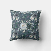 ヴィンテージブルーフローラ母の日写真 クッション (裏面)