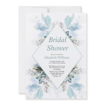 ヴィンテージブルーフローラ水色ブライダルシャワー