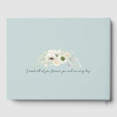 ヴィンテージブルーフローラ結婚ズゲストブック ゲストブック (裏面)