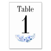 ヴィンテージブルーフローラ結婚ブーケ テーブルナンバー (裏面)