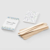 ヴィンテージブルーフローラ結婚式 プログラムハンドファン ハンドファン (組立なし)