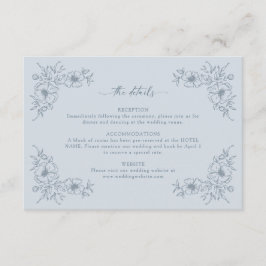 ヴィンテージブルーフローラ詳細 エンクロージャーカード