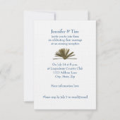 ヴィンテージブルーブック夕べ披露宴 招待状 (裏面)