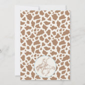 ヴィンテージブルーブラウンカウボーイファーストRodeo 1st誕生日 招待状 (裏面)