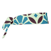 ヴィンテージブルーブラウンバルセロナスタータイル幾何学模様 タイヘッドバンド (回転270)