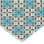 ヴィンテージブルーブラウンバルセロナスタータイル幾何学模様 テーブルクロス (アングル)