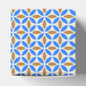 ヴィンテージブルーブラウンバルセロナ花びら幾何学的 フェイバーボックス (上部)