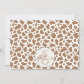 ヴィンテージブルーブラウンフォトファーストRodeo 1歳 招待状 (裏面)