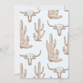 ヴィンテージブルーブラウンボーイズ最初のRodeo 1st誕生日 招待状 (裏面)