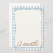 ヴィンテージブループレイドロデオ12月月月次カード 招待状 (正面/裏面)