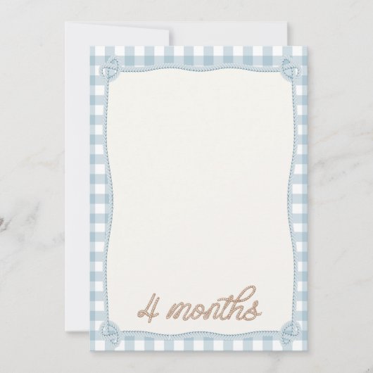 ヴィンテージブループレイドロデオ4ヶ月月毎カード 招待状 (正面)