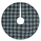 ヴィンテージブループレイド ブラッシュドポリエステルツリースカート (正面)