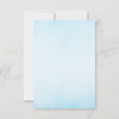 ヴィンテージブルーベビークレードル赤ちゃんシャワー サンキューカード (裏面)