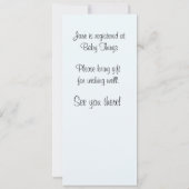 ヴィンテージブルーベビーシャワー 招待状 (裏面)