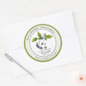 ヴィンテージブルーベリージャムジャムジャムキャニングラベル ラウンドシール (封筒)