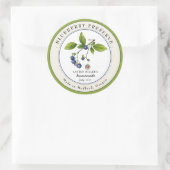 ヴィンテージブルーベリージャムジャムジャムキャニングラベル ラウンドシール (バッグ)