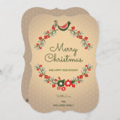 ヴィンテージブルーベリー赤フローラ非写真 シーズンカード (正面/裏面)