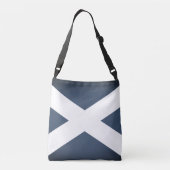 ヴィンテージブルーホワイトスコットランド国旗のクロスボディバッグ クロスボディバッグ (裏面)