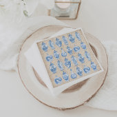 ヴィンテージブルーホワイトチノワセリーテンプルジンジャージャーズ スタンダードカクテルナプキン