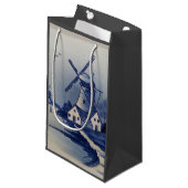 ヴィンテージブルーホワイトデルフトウィンドミル スモールペーパーバッグ (正面アングル)