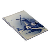 ヴィンテージブルーホワイトデルフトウィンドミル ノートブック (右側)