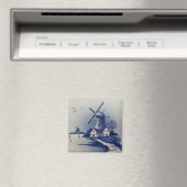 ヴィンテージブルーホワイトデルフトウィンドミル マグネット (インサイチュ (食洗機))