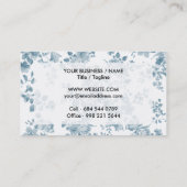 ヴィンテージブルーホワイトボヘミエレガントフローラ 名刺 (裏面)