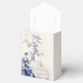 ヴィンテージブルーホワイトワフランスのルブライダルベビーシャワー フェイバーボックス (オープン)