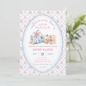 ヴィンテージブルーボウトイレティーブライダルシャワー 招待状 (スタンド正面)