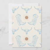 ヴィンテージブルーボーイズファーストロデオ5誕生日 招待状 (裏面)