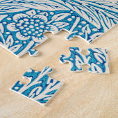 ヴィンテージブルーマリゴールドオーナメントイラストレーション ジグソーパズル (側面)