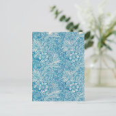 ヴィンテージブルーマリゴールドオーナメントイラストレーション ポストカード (スタンド正面)