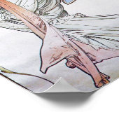 ヴィンテージブルームーンアルフォンスミュシャアールヌーボームーン ポスター (角)