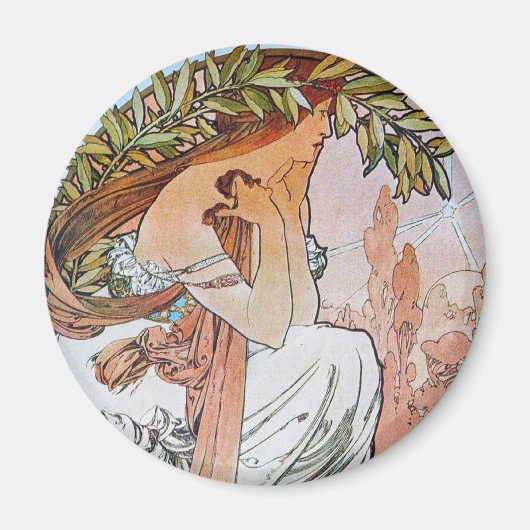 ヴィンテージブルームーン女神 マグネット (正面)