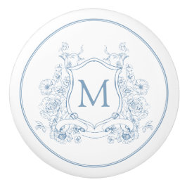 ヴィンテージブルーモノグラム セラミックノブ