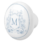 ヴィンテージブルーモノグラム セラミックノブ (右)