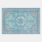 ヴィンテージブルーラグ ラッピングペーパーシート (正面3)