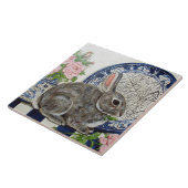 ヴィンテージブルーラビットアニマル自然デダムルック タイル (側面)