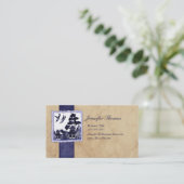 ヴィンテージブルーラブバード 名刺 (スタンド正面)