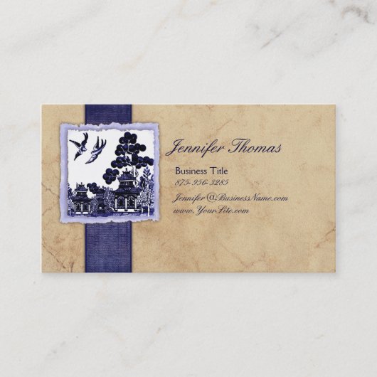 ヴィンテージブルーラブバード 名刺 (正面)