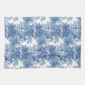 ヴィンテージブルーランドスケープ枠(UrnsおよびColumnsを含む) キッチンタオル (横)