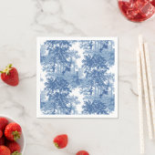 ヴィンテージブルーランドスケープ枠（UrnsおよびColumnsを含む） スタンダードカクテルナプキン (インサイチュ)