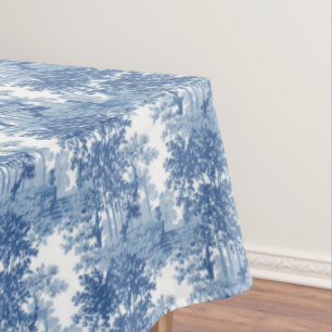 ヴィンテージブルーランドスケープ枠（UrnsおよびColumnsを含む） テーブルクロス