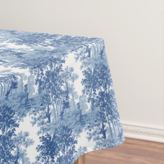 ヴィンテージブルーランドスケープ枠（UrnsおよびColumnsを含む） テーブルクロス (インサイチュ)