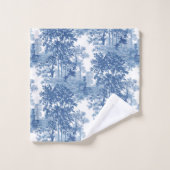 ヴィンテージブルーランドスケープ枠(UrnsおよびColumnsを含む) バスタオルセット (ウォッシュタオル)