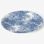 ヴィンテージブルーランドスケープ枠（UrnsおよびColumnsを含む） ペーパープレート (アングル)