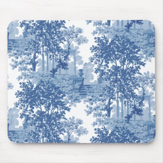 ヴィンテージブルーランドスケープ枠(UrnsおよびColumnsを含む) マウスパッド (正面)