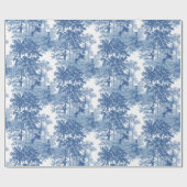 ヴィンテージブルーランドスケープ枠（UrnsおよびColumnsを含む） ラッピングペーパー (フラット)