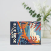 ヴィンテージブルーリッジパークウェイ風光明媚ドライブ ポストカード (スタンド正面)