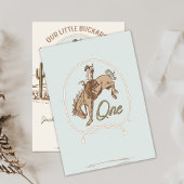 ヴィンテージブルーリトルバッカルーウェスタン1歳 招待状